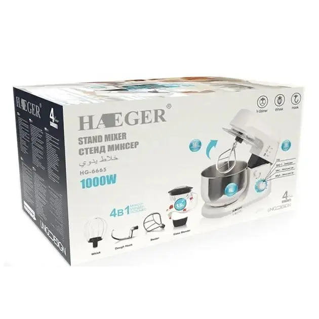 Кухонный комбайн многофункциональный Haeger HG-6665 с блендером (40776-HG-6665_4185) - фото 2