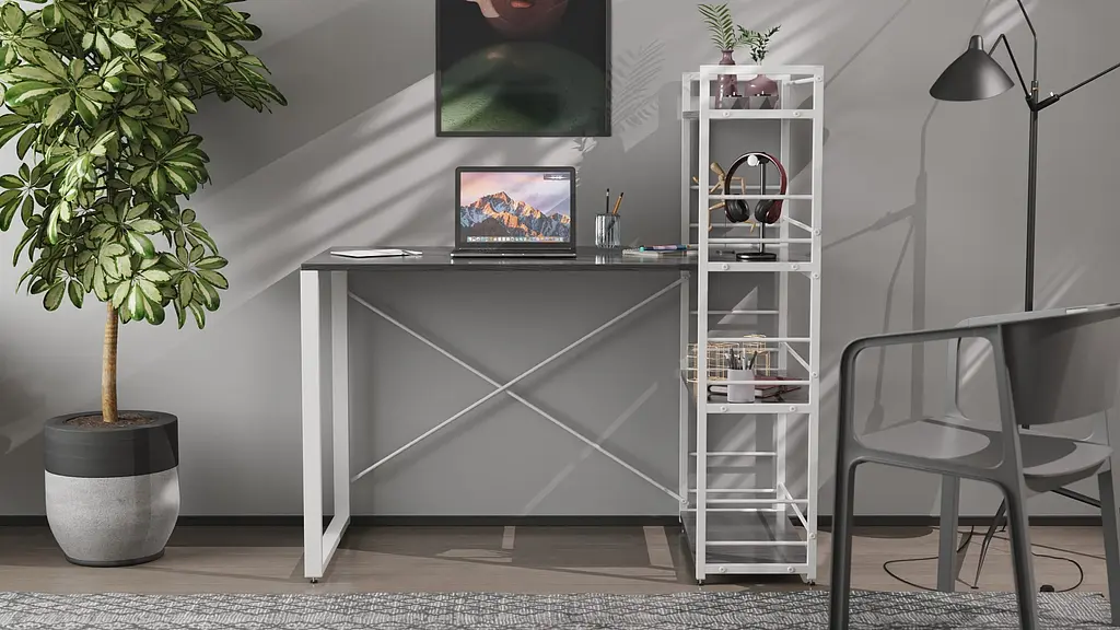 Письмовий стіл Ferrum-decor Серії Конект з етажеркою 75x120x60 білий ДСП Сосна Кембра 16мм (FRD-104229) - фото 3