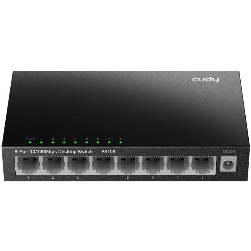 Коммутатор Cudy FS108, 8 портовый 10/100 Mbps Metal Switch (FS108) - фото 3