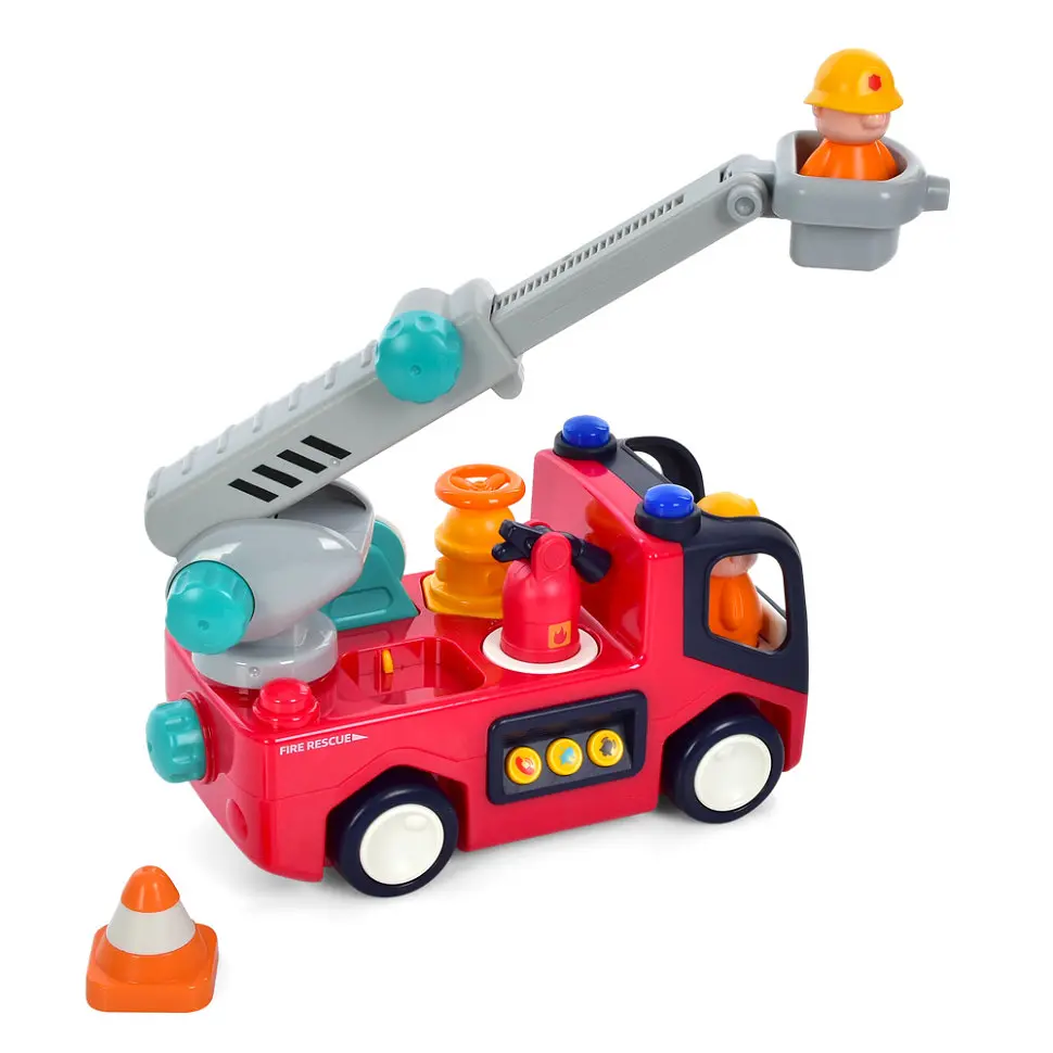 Дитяча Пожежна машинка Hola Toys E9998-HL зі світлом та звуком - фото 5
