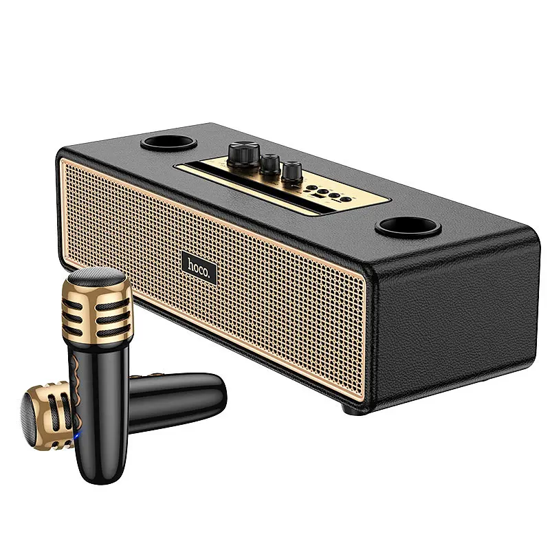 Bluetooth Колонка Hoco BS63 Graceful + два мікрофона Black - фото 3