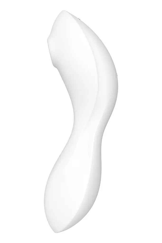 Вакуумний стимулятор клітора з вібрацією Satisfyer Curvy Trinity 5+ білий - фото 3
