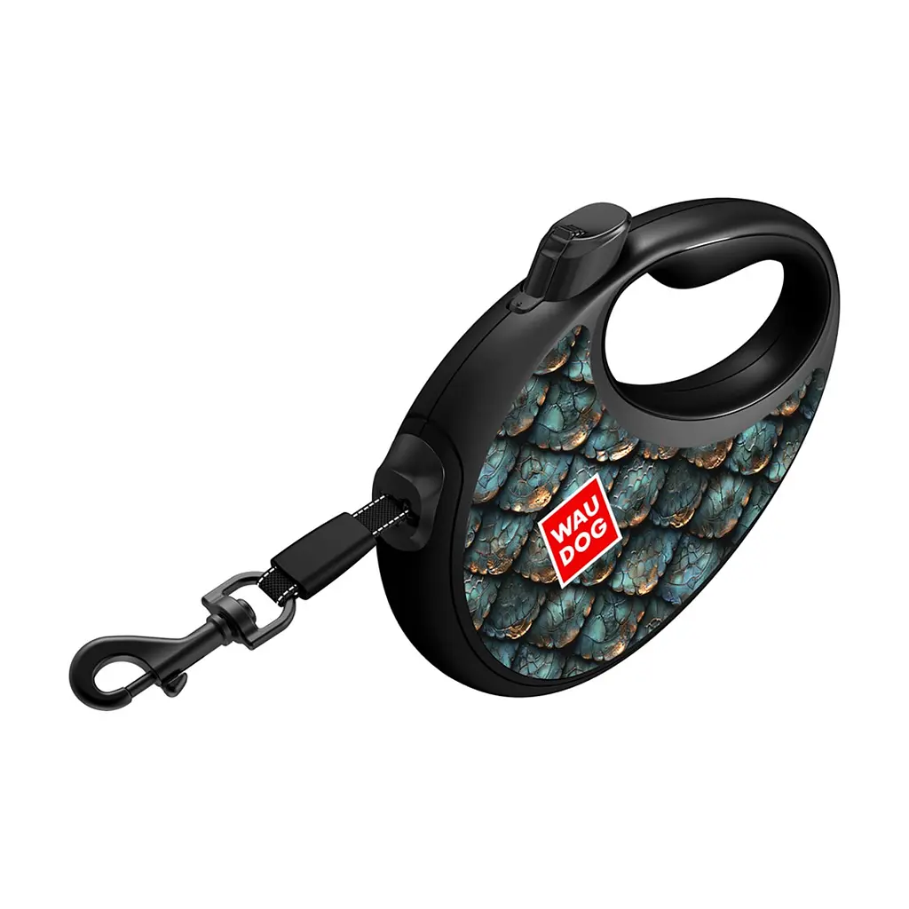 Повідець для собак WAUDOG R-leash з контейнером для пакетів "Луска", світловідбивна стрічка S (255-0179) - фото 4