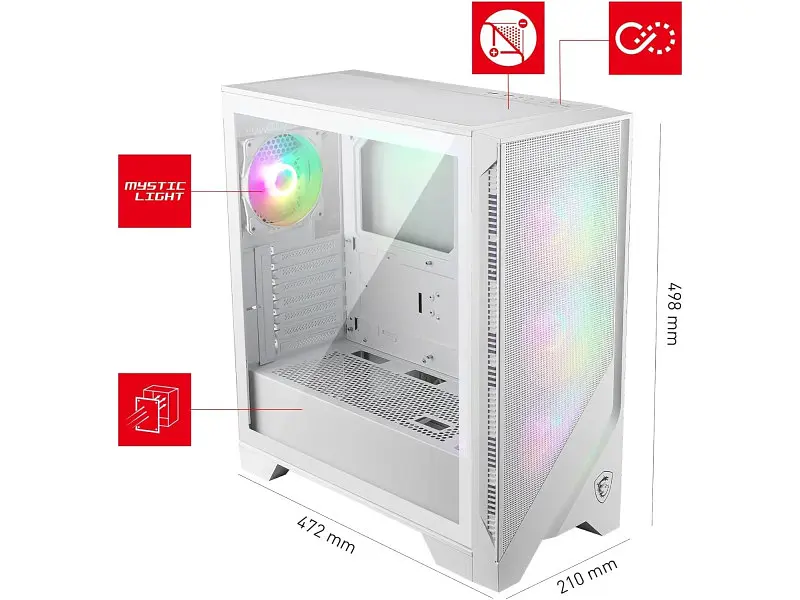 Корпус MSI MAG Forge 320R Airflow White - фото 5