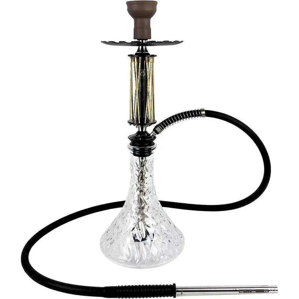 Кальян Trumpet Hookah Rider W-40 Gold-Black (колба Crystal Clear) - фото 2