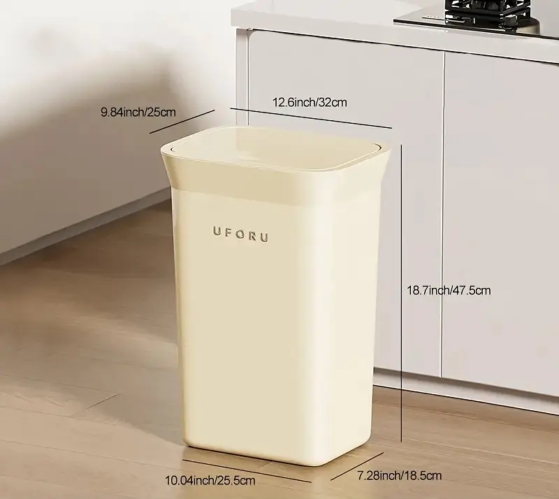 Урна для сміття UFORU DB2401-3 35 л Кремовий - фото 2