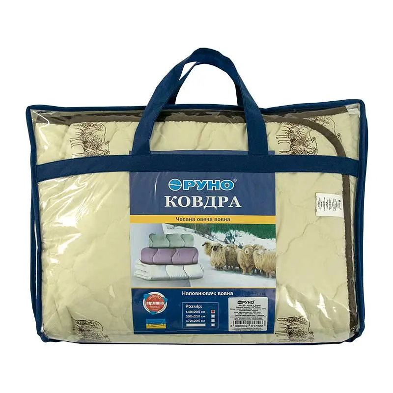 Ковдра Руно 200х220 вовняна "Комфорт" Sheep демісезонна 322.52ШКУ_Sheep - фото 3