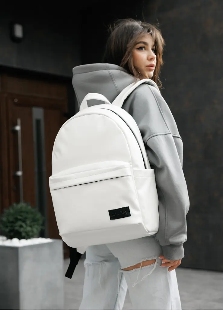 Жіночий рюкзак Sambag ZARD LST білий 46 х 28 х 13 см (25018008)