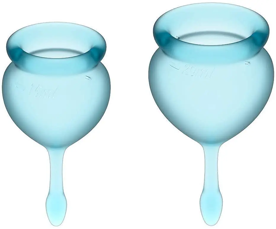 Менструальные чаши Satisfyer Feel Good Menstrual Cup light blue - фото 2
