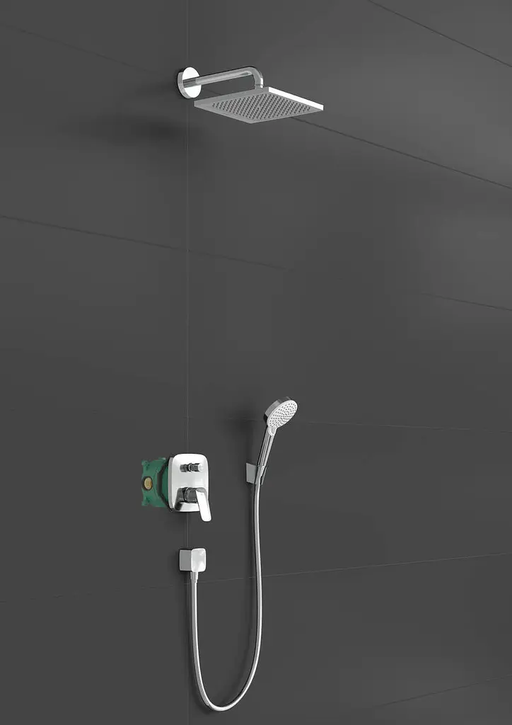 Душова система прихованого монтажу Hansgrohe Crometta E 240 1jet Logis Chrome 27957000, Хром - фото 2