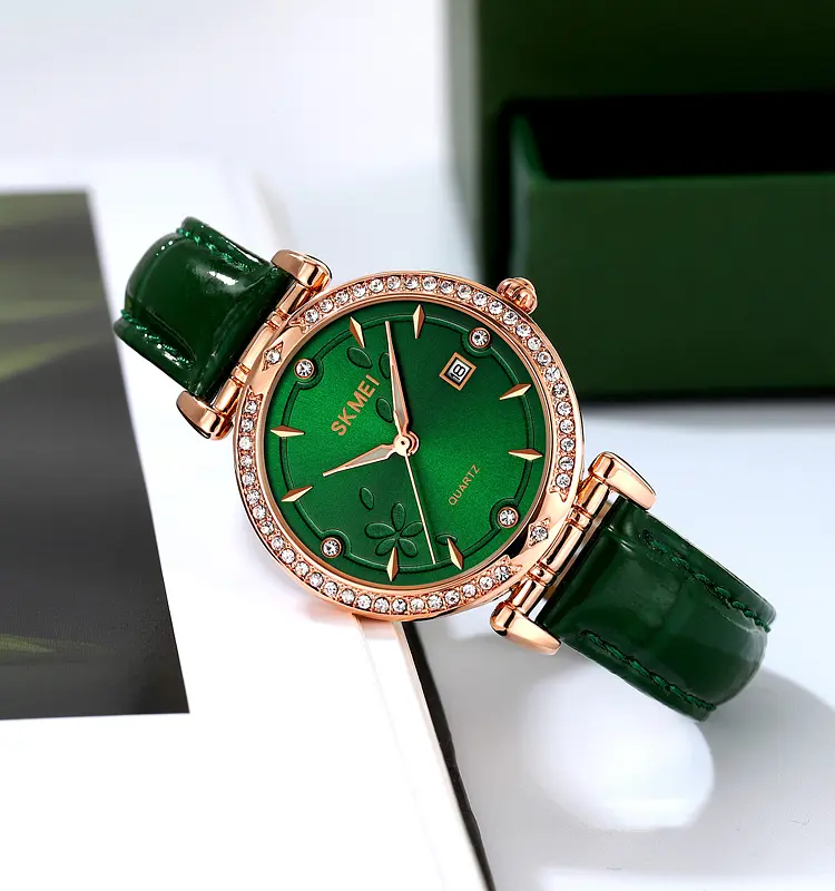 Жіночий наручний годинник 2169RGGN Rose Gold-Green Skmei acs0030202 - фото 4