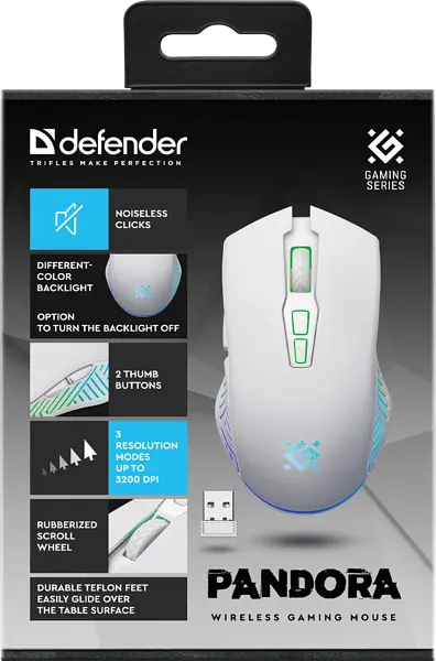 Миша Defender Pandora GM-502 White (52502) - фото 11