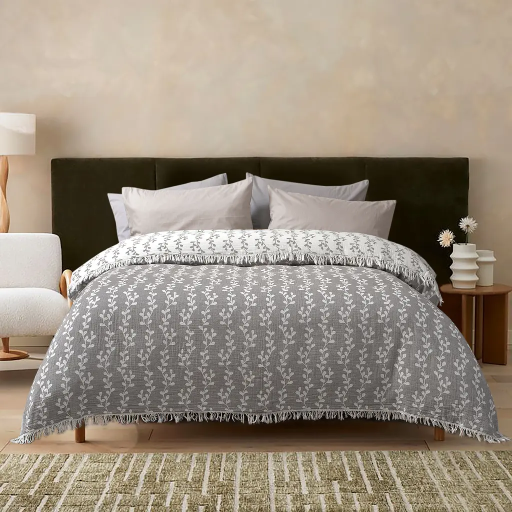 Покрывало Lotus Home - Riba gri серый 190x225 - фото 2