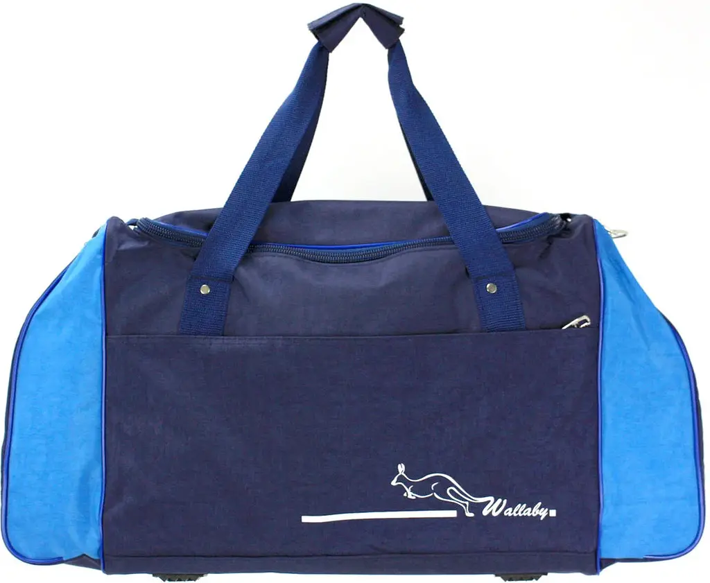 Сумка спортивна Wallaby з нейлону 59 л 48×32×28 см Синя з блакитним - фото 6