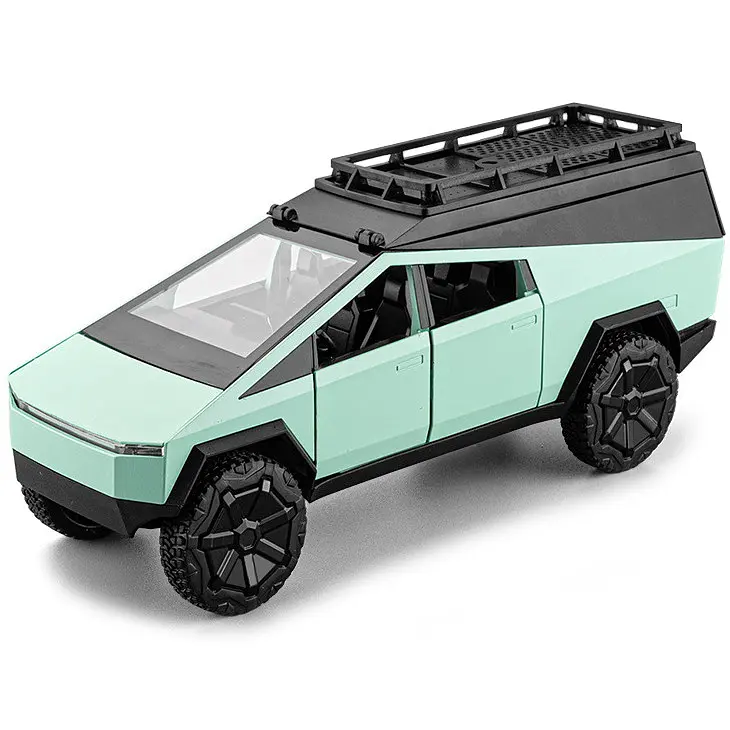 Колекційна металева модель електричного пікапа АвтоЕксперт Tesla Cybertruck Camping з інерцією, світлом та звуком 1:24 - фото 3