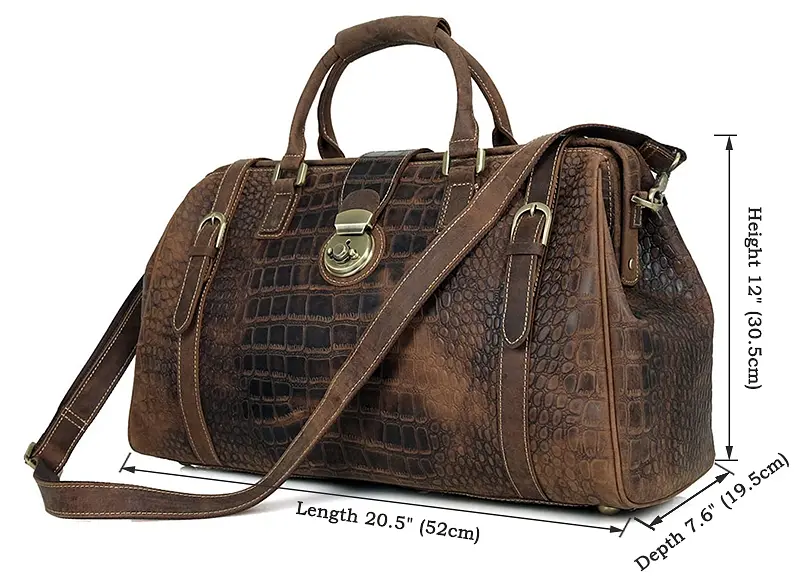 Сумка кожаная дорожная Vintage 52х30.5х19.5 см sum0012653 - фото 3