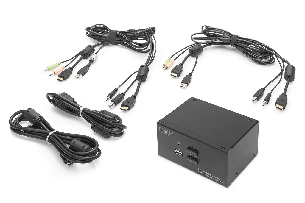 Комутатор Desktop HDMA KVM, 2 Port, Dual Display, 4K Digitus teh0018277 - фото 9