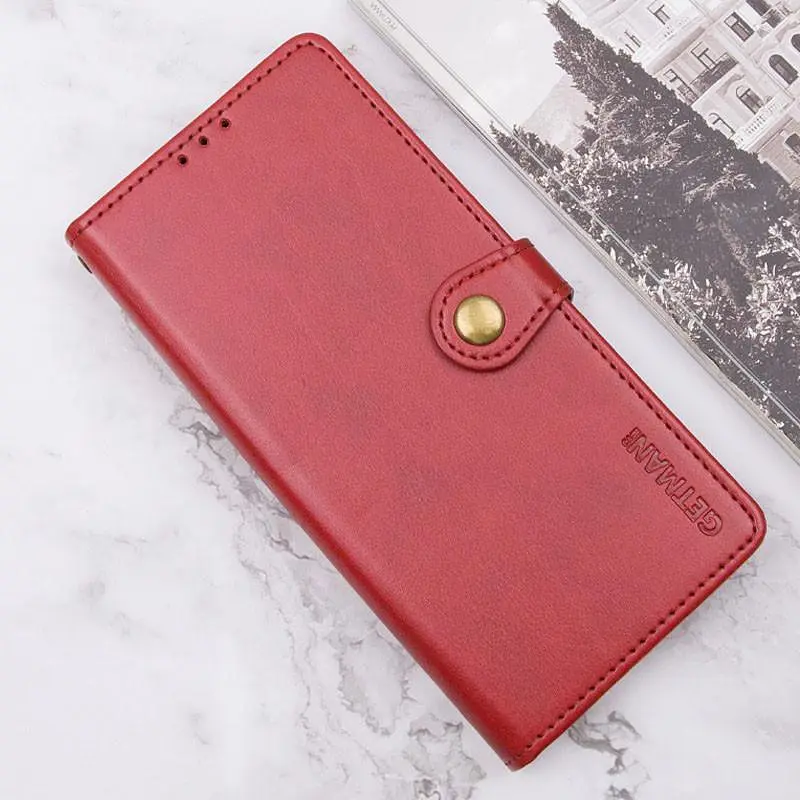 Кожаный чехол-книжка Getman Gallant (PU) для Samsung Galaxy S25 FE Красный - фото 5