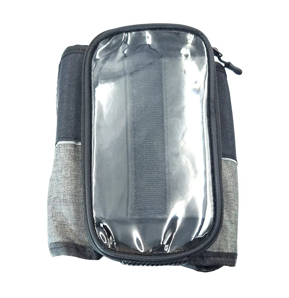 Велосумка на раму West Biking YP0707351 2 л для смартфона 7" 19х18х15 см чорно-сірий (G0001975) - фото 4