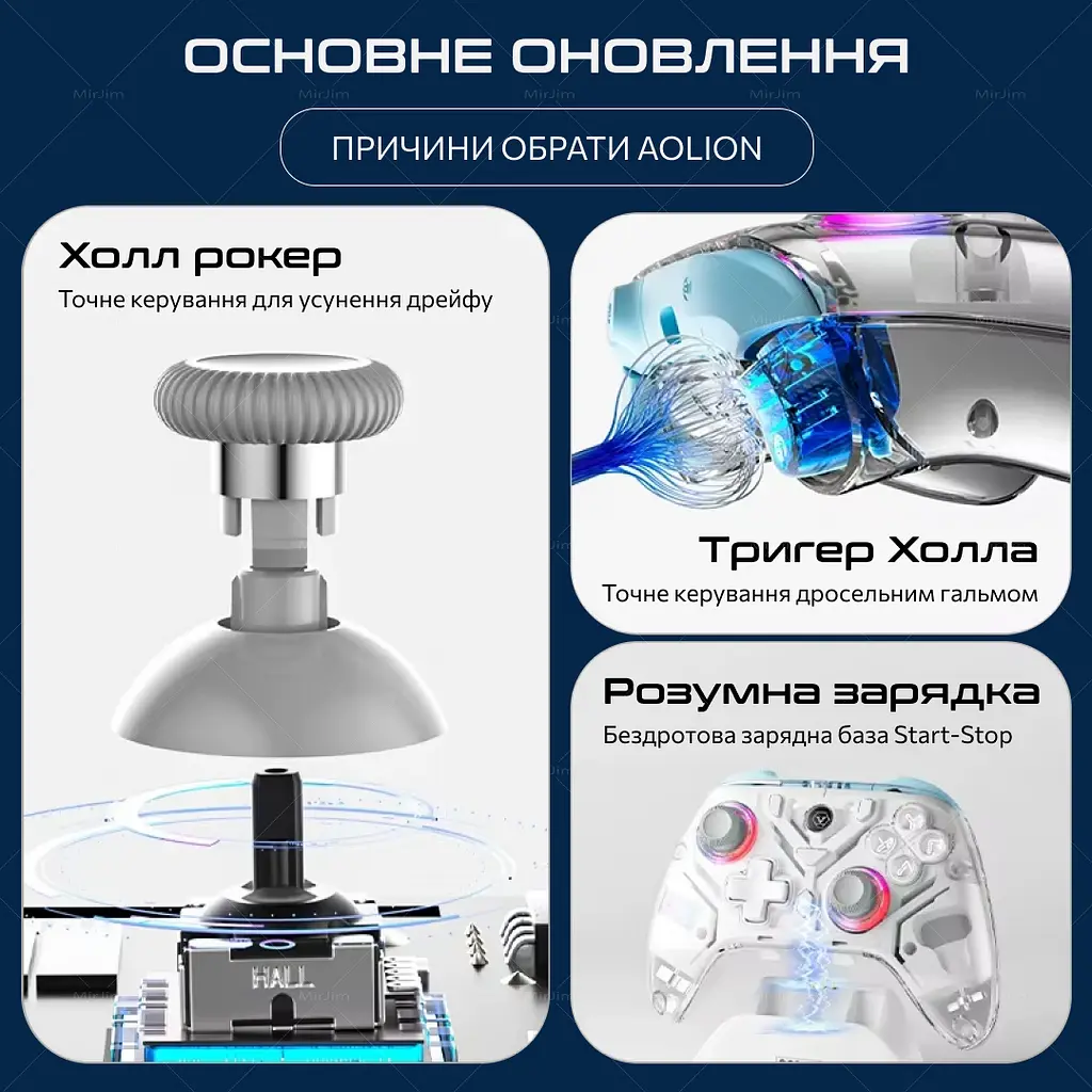 Геймпад бездротовий Aolion K10 для PC, Nintendo Switch, iOS і Android - фото 4