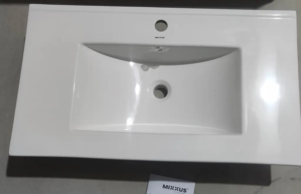 Умивальник меблевий Mixxus Premium Cubic-1503 810x460x170 мм з отвором під змішувач і переливом MP6497, Білий - фото 7