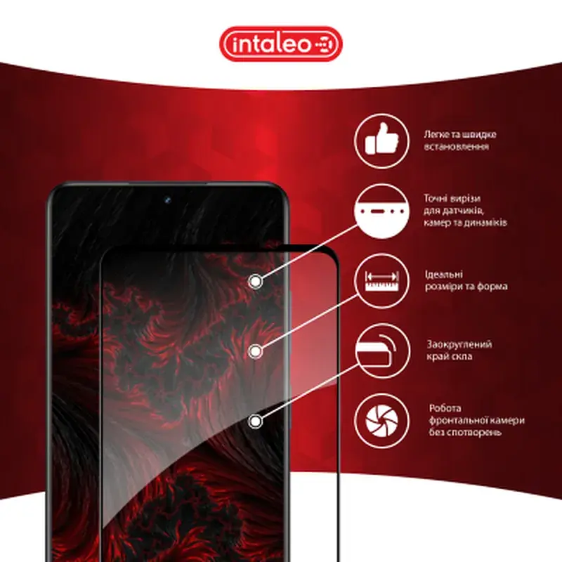 Скло захисне Intaleo Full Glue Realme 13 5G Black (1283126607585) - фото 3