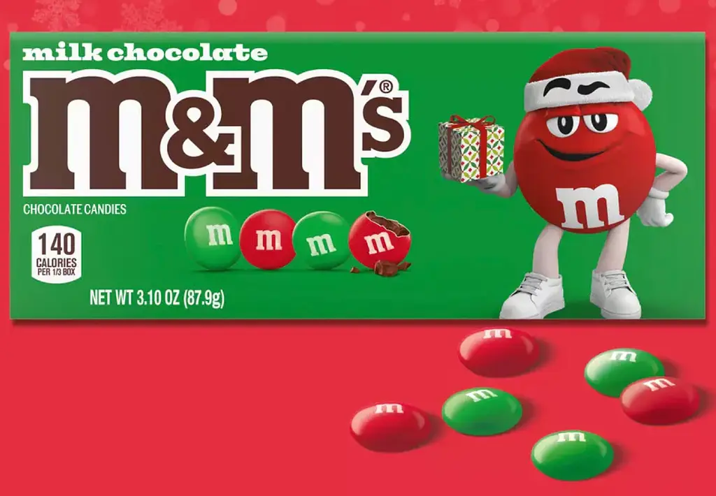 Драже M&M's Milk Chocolate Holiday Blend Red & Green Christmas Candy 283.5 г - фото 4