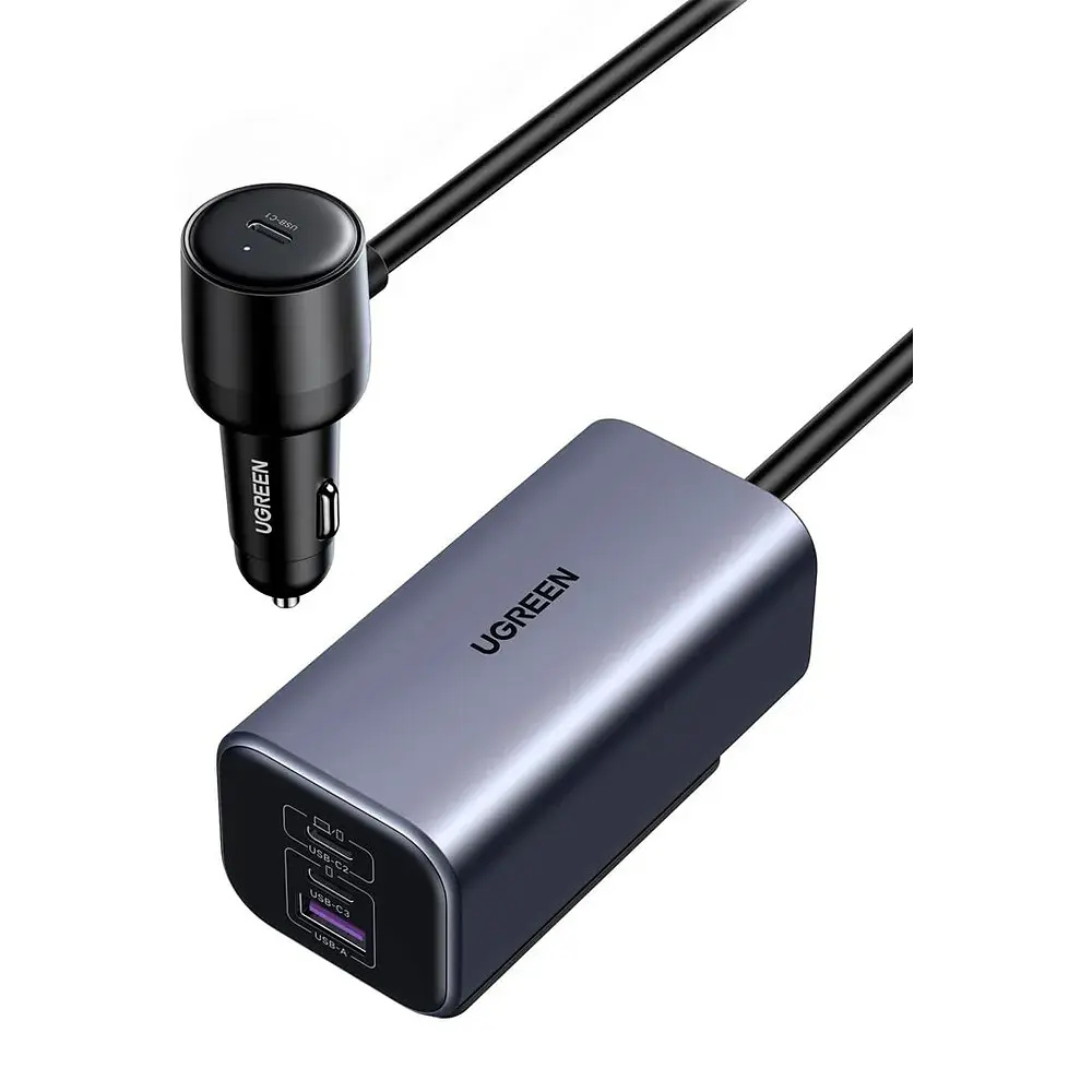 Автомобільний зарядний пристрій Ugreen CD250 PD 150W 4-Port GaN Fast Car Charger (35571) 4 порти UGR-35571