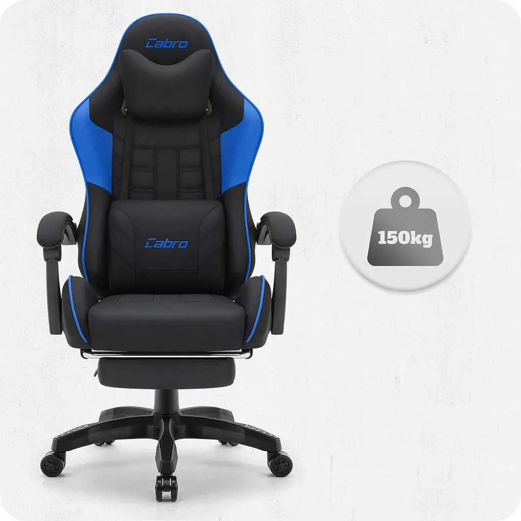 Кресло Cabro C501 Black-Blue ткань - фото 8