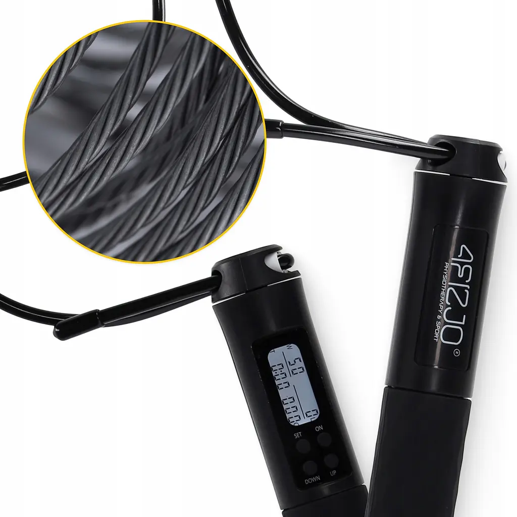 Скакалка з лічильником 4FIZJO 2 в 1 провідна/бездротова Black (P-5905973402200) - фото 6