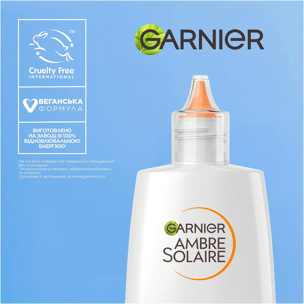 Сонцезахисний зволожувальний флюїд Garnier Ambre Solaire для шкіри обличчя з дуже високим ступенем захисту SPF 50+ 40 мл - фото 11