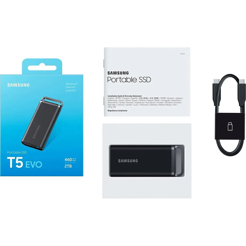 Накопичувач SSD Samsung SSD накопитель 2TB USB3.2 T5 EVO MU-PH2T0S/EU (MU-PH2T0S/EU) - фото 4