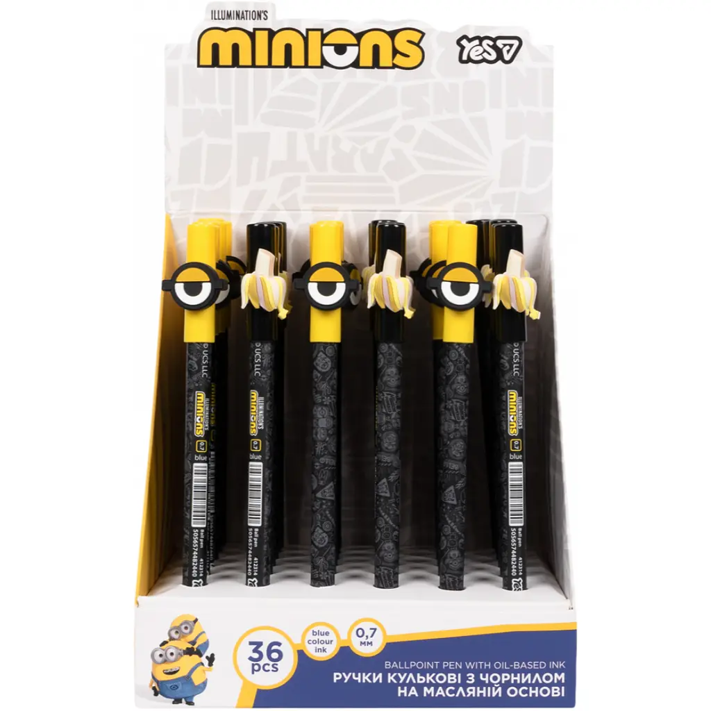 Ручка кулькова Yes Minions 0,7 мм синя (412314) - фото 3