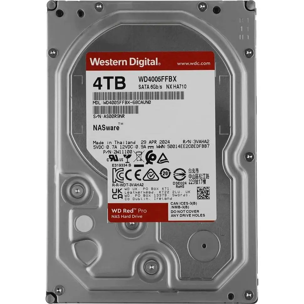 Жесткий диск 3.5` WD Red Pro 4TB SATA 256MB (WD4005FFBX) [141173] - фото 2