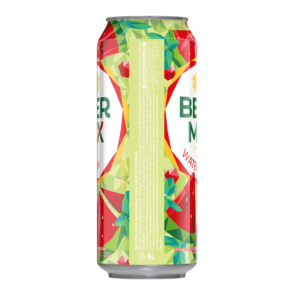 Пиво Оболонь Beermix Кавун 2.5 % 0.5 л з / б - фото 2