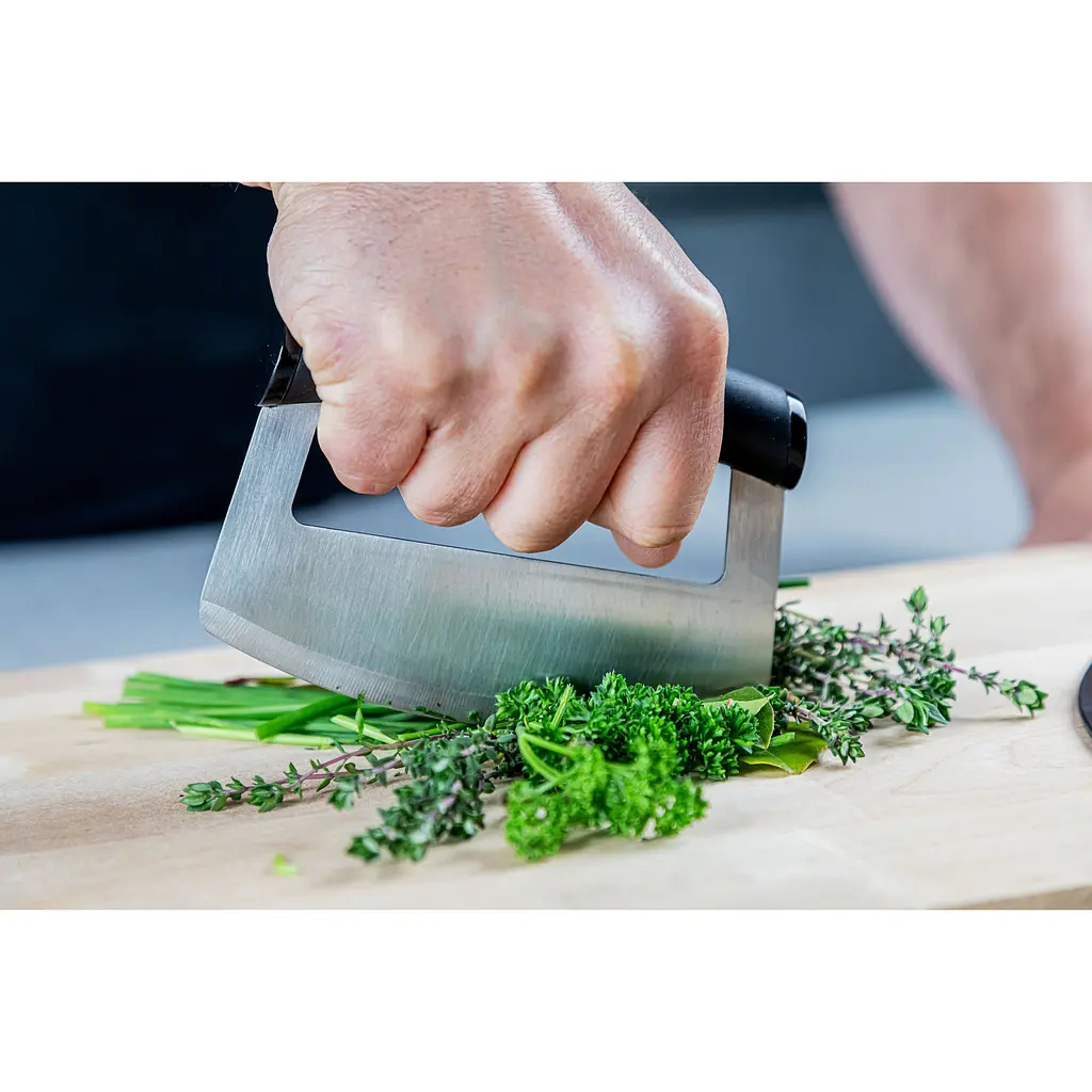 Нож-меццалуна KitchenAid Universal с защитным чехлом на лезвие черный (KQG173OHOBE) - фото 9