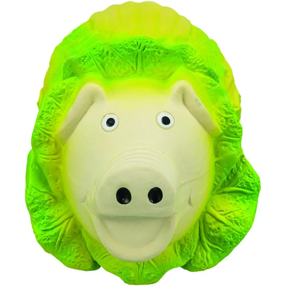 Игрушка для собак Trixie Капустная свинка латекс 23 см светло-зеленая  - фото 2