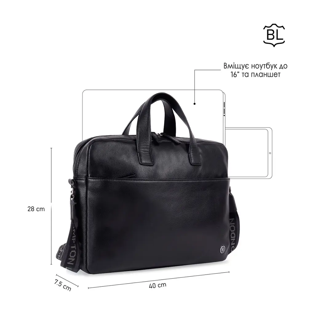 Сумка Brampton London Commandeer Black (64547 BLK) - фото 2