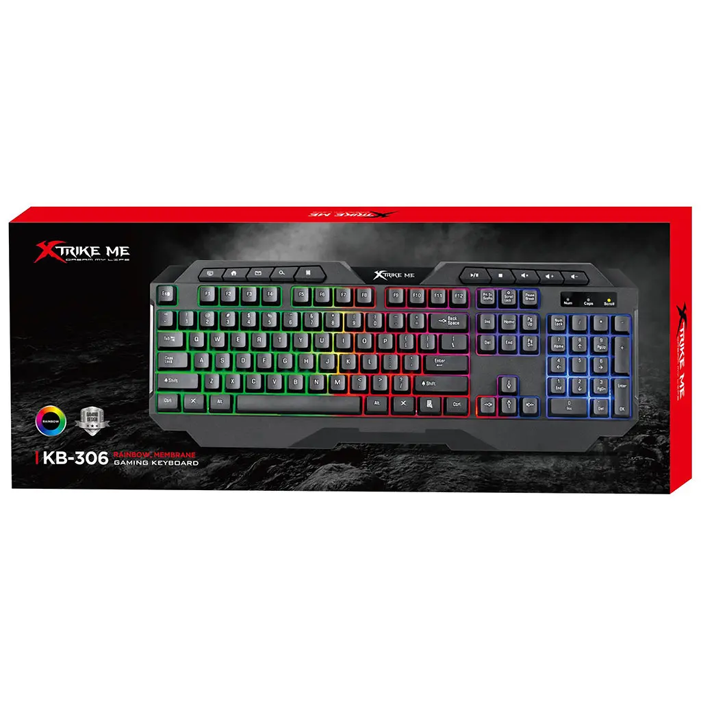 Клавіатура Xtrike ME KB-306 LED USB UA Black (KB-306UA) - фото 7