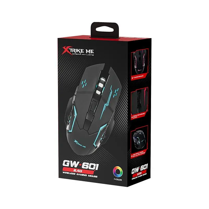 Миша XTRIKE wireless gaming mouse GW-601 |2.4G, RGB, 1200-2400-3200dpi| - фото 2