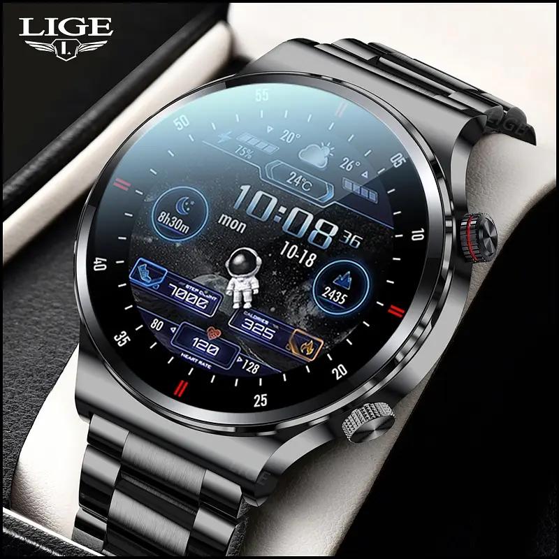 Смарт-годинник Lige QW33 Bluetooth 2 ремінці Black (12356880) - фото 6
