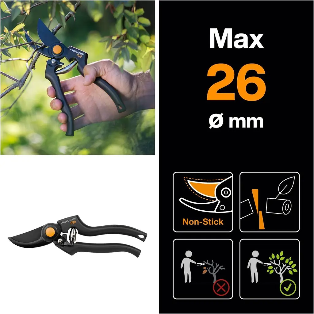 Професійний садовий секатор Fiskars P90 (1001530) - фото 2