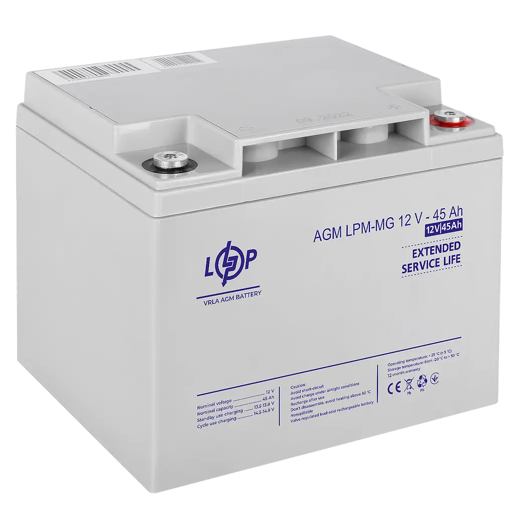 Акумулятор мультигелевий LPM-MG 12V - 45 Ah - фото 2