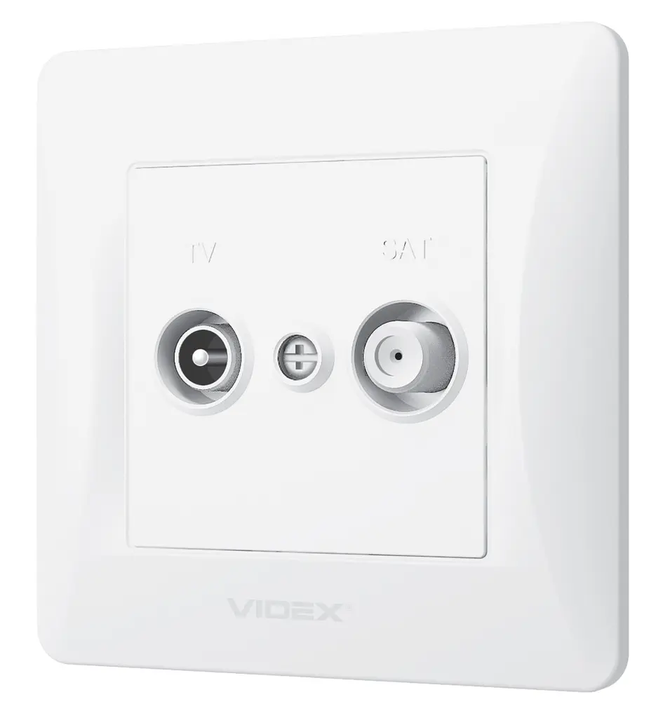 Розетка Videx Binera TV+SAT кінцева біла (VF-BNSK2TVSATE-W) - фото 2