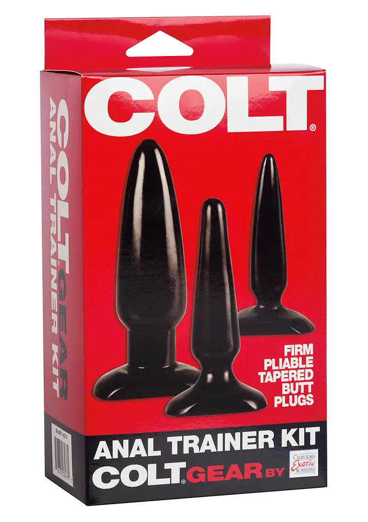Набір анальних пробок Colt Anal Trainer Kit 3 шт. (чорний) - фото 3