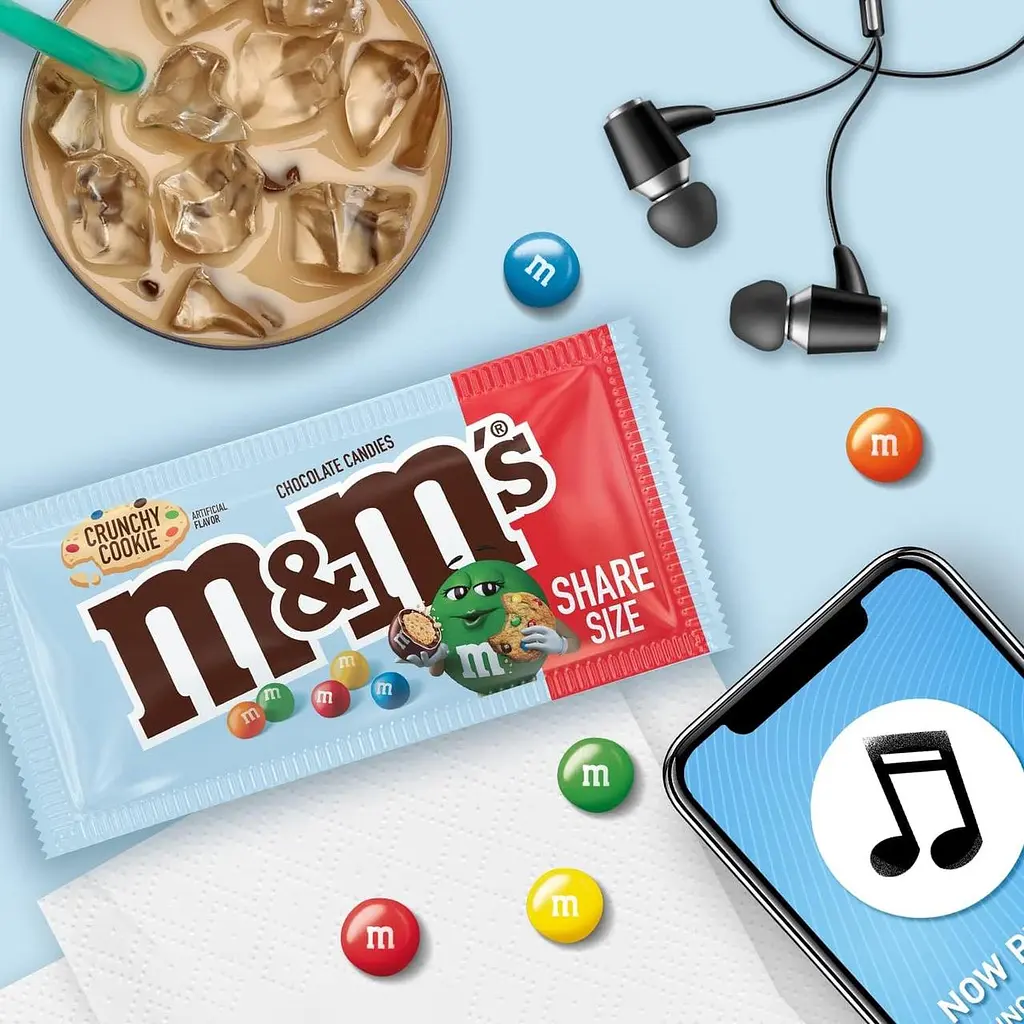 Драже M&M's Crunchy Cookie Milk Chocolate Candy 80.2г - фото 3