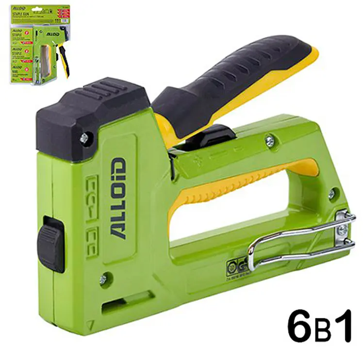 Степлер строительный Alloid Building Tools для скоб 6 в 1 + 1500 скоб (SG-41410) - фото 4