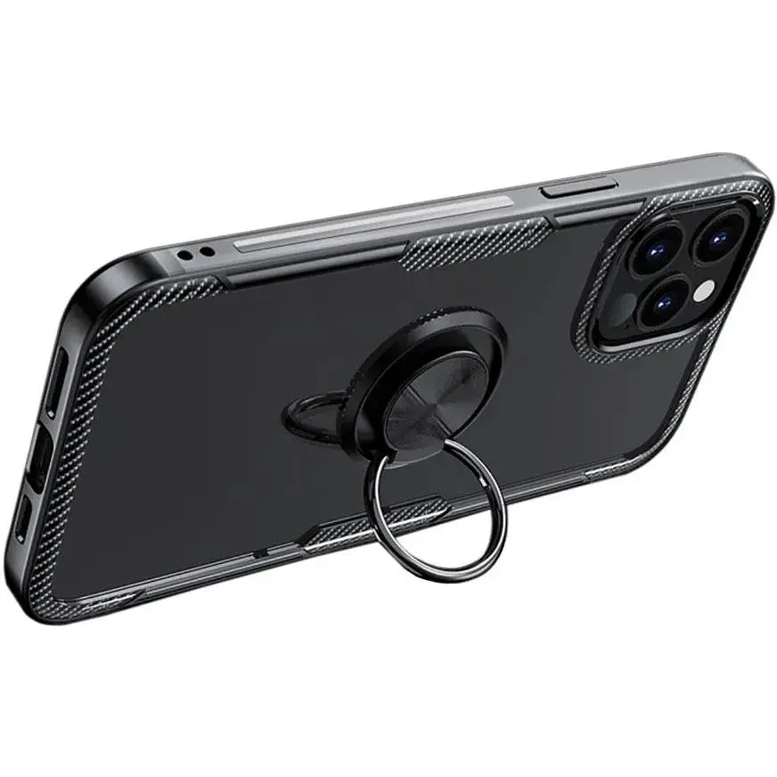 Чехол Primolux Ring Magnetic Stand для Apple iPhone 14 Pro Black - фото 2