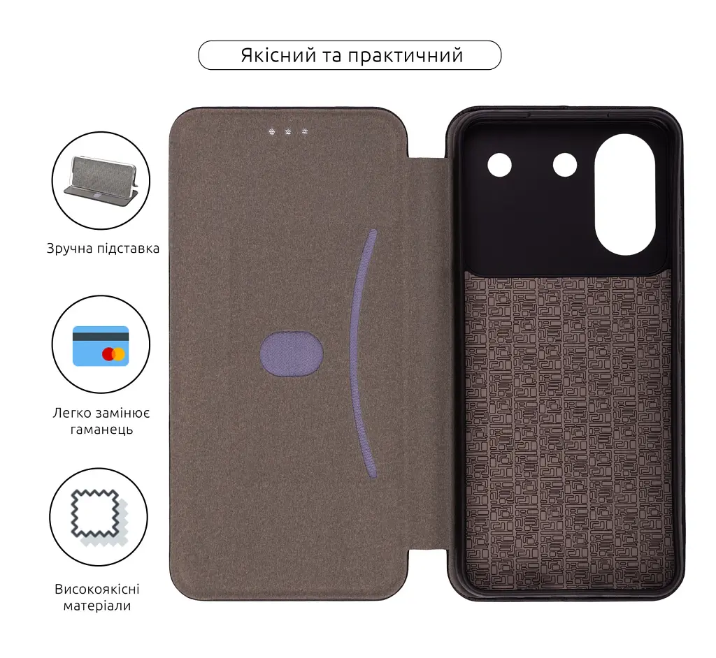 Чехол-книга ArmorStandart G-Case для ZTE Blade A54 4G Black - фото 3