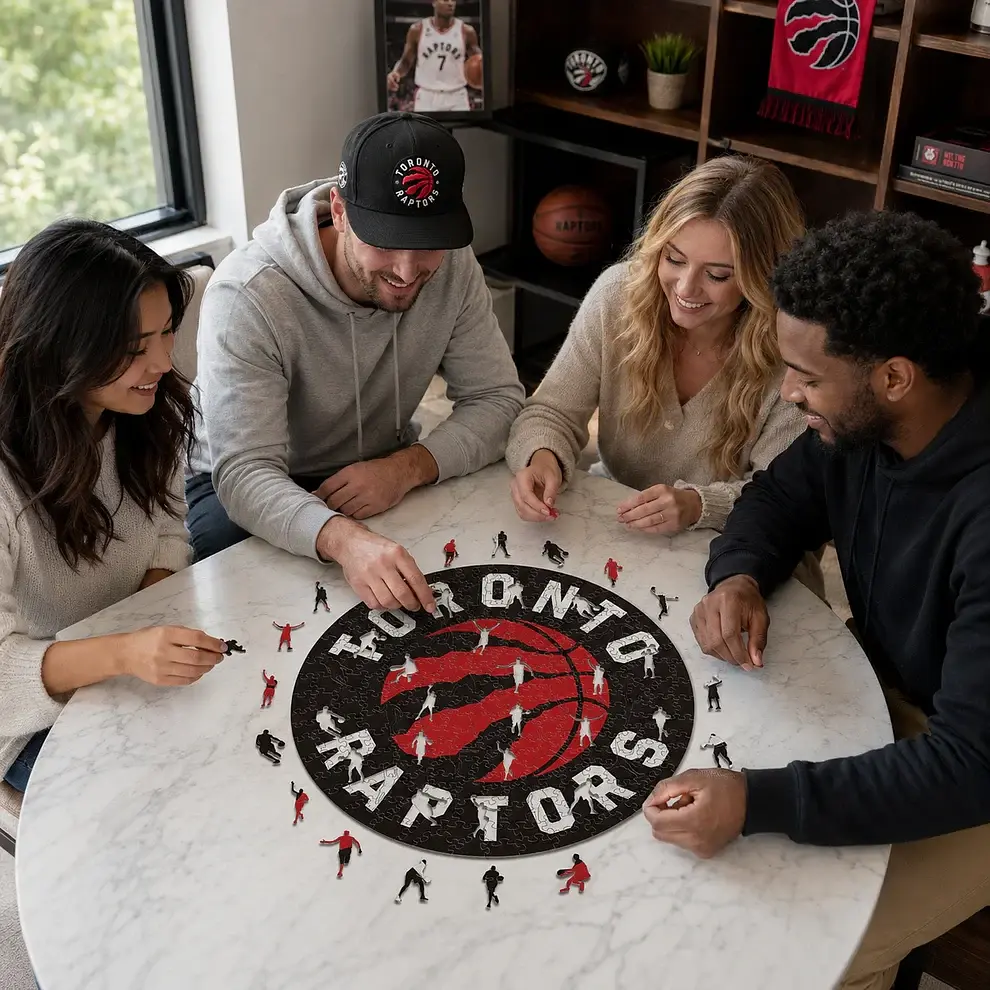 Дерев'яний пазл Toronto Raptors Iconic Puzzles NBA M, 270 деталей офіційний логотип Торонто Репторз подарунковий набір (SKU-301) - фото 3
